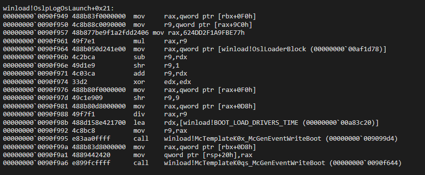 Disassembly showing the location of the loader block